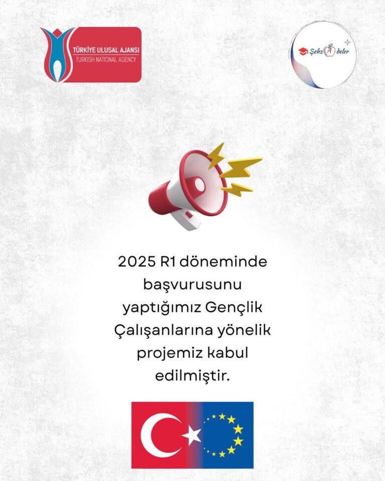 Erasmus+ Gençlik Programları kapsamında Gençlik Çalışanlarına yönelik sunduğumuz “No Barriers No Border” isimli projemiz Türkiye Ulusal Ajansı tarafından kabul edilmiştir.